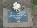 Isabella BARNETT,
died 7 June 1989 aged 84 years,
mother;
Lawnton cemetery, Pine Rivers Shire