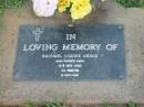 Rachael Louise ARGUS,
died 16 Nov 1990 aged 23 months;
Lawnton cemetery, Pine Rivers Shire