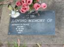 Herbert P. PROUD,
died 1 Jan 1992 aged 77 years;
Lawnton cemetery, Pine Rivers Shire
