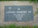 Mary Anne VEALE,
died 18 Sept 1984 aged 87 years;
Lawnton cemetery, Pine Rivers Shire