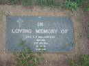 Eric S.R. WALLBRIDGE,
died 27 Jan 1983 aged 67 years;
Lawnton cemetery, Pine Rivers Shire