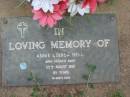 Annie Louisa BELL,
died 25 Aug 1985 aged 85 years;
Lawnton cemetery, Pine Rivers Shire