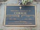 James William CORRIE,
1915 - 1985;
John CORRIE,
1919 - 2001;
brothers;
Lawnton cemetery, Pine Rivers Shire