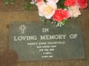 Kerry Anne MOORFIELD,
died 21 Feb 1984 aged 4 days;
Lawnton cemetery, Pine Rivers Shire
