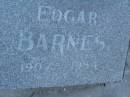 Edgar BARNES,
1907 - 1984;
Lower Coomera cemetery, Gold Coast