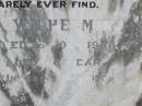 Henry SCHOLL, father,
accidentally killed 2 Nov 1921 aged 49 years;
Eva Clara Wilhelmine SCHOLL,
died 28 Oct 1968 aged 86 years;
Ma Ma Creek Anglican Cemetery, Gatton shire