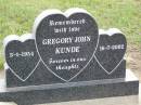 Gregory John KUNDE,
3-1-1954 - 16-7-2002;
Ma Ma Creek Anglican Cemetery, Gatton shire