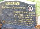 Estelle Millicent RIDLEY,
19-5-1928 - 19-5-2003,
wife of Harry (Mick),
mother of Ashley, Grantley, Lyle & Carolyn;
Ma Ma Creek Anglican Cemetery, Gatton shire