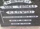 John Thomas KAJEWSKI, uncle of Doris & Colin,
died 18 June 1981 aged 82 years;
Ma Ma Creek Anglican Cemetery, Gatton shire
