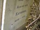 Franz SCHWERIN,
1838 - 1895;
Katherine,
wife,
1838 - 1930;
Meringandan cemetery, Rosalie Shire