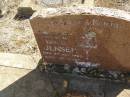 Eric C. JENSEN,
husband father,
died 9 July 1965 aged 56 years;
Meringandan cemetery, Rosalie Shire