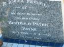 Berthold Patric PAYNE
b: 10 Jul 1959, d: 9 Apr 1992
Minden Zion Lutheran Church Cemetery