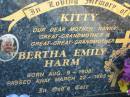 Bertha Emily HARM (Kitty)
b: 9 Aug 1908, d: 22 Mar 1995
Minden Zion Lutheran Church Cemetery