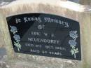 
Eric W J NEUENDORFF
11 Oct 1969 aged 63
MindenCoolana - St Johns Lutheran 
