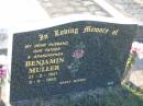 
Benjamin MULLER
b: 21 Feb 1921, d: 8 Jun 1992
MindenCoolana - St Johns Lutheran 
