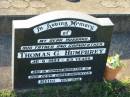 
Thomas G HUMPHREY
30 Jun 1993 aged 65

commemoration of Heidi
b: 1971, d: 1996

MindenCoolana - St Johns Lutheran 
