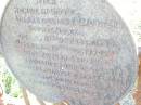 Sophie DOWE, mother,
born 4 Oct 1842 died 12 July 1904;
St Johns Evangelical Lutheran Church, Minden, Esk Shire