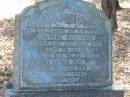 husband
Edward Westaway
2 Apr 1954
56 yrs
wife
Agnes May
10 Jun 1994
92 yrs
Moggill Historic cemetery (Brisbane)