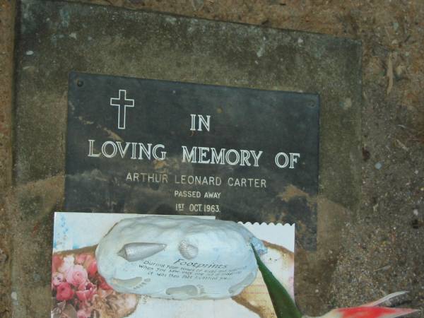 Arthur Leonard CARTER,  | died 1 Oct 1963;  | Mooloolah cemetery, City of Caloundra  |   | 