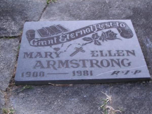 Mary Ellen ARMSTRONG,  | 1900 - 1981;  | Mooloolah cemetery, City of Caloundra  |   | 