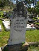 Harry CLIFFE,
husband father,
died 30 Aug 1926 aged 73 years;
Annie Maria CLIFFE,
mother,
died 22 May 1934 aged 82 years;
Moore-Linville general cemetery, Esk Shire