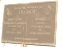 Doris Irene Margaret (Dorrie) BISHOP,
1 May 1911 - 4 Aug 2002;
Robert (Bob) BISHOP,
24 May 1902 - 10 July 1979;
Moore-Linville general cemetery, Esk Shire