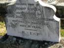 Vida Mildred Dorothea (Millie),
wife of Henry HOPLEY,
daughter of John & Lucy CARSELDINE,
died 3 March 1930 aged 21 years;
Moore-Linville general cemetery, Esk Shire