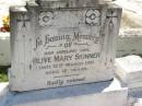 Olive Mary SKINNER,
died 12 March 1931 aged 12 years;
Moore-Linville general cemetery, Esk Shire