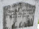 Duncan MCIVOR,
died 18 Apr? 1945 aged 44 years;
Moore-Linville general cemetery, Esk Shire