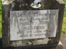 Robert John PICKFORD,
died 16 June 1949 aged 15 months;
Moore-Linville general cemetery, Esk Shire