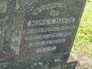 Mona I. DAVIS,
mother of Isobel,
died 18 April 1943 aged 20 years;
Moore-Linville general cemetery, Esk Shire