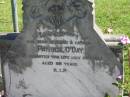 Patrick ODAY,
husband father,
died 23 July 1924 aged 59 years;
Moore-Linville general cemetery, Esk Shire