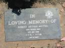 Robert Arthur WHITING,
5-2-1915 - 9-7-1988;
Moore-Linville general cemetery, Esk Shire