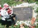 Mervyn Carl HEIT,
died 1-6-2007 aged 83 years,
remembered by grandchildren & great-grandchildren;
Moore-Linville general cemetery, Esk Shire