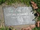 Vera Cecile WATHERSTON,
died 11 May 1991 aged 84 years;
Moore-Linville general cemetery, Esk Shire