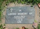 Reginald MARTIN,
accidentally killed 11 June 1976 aged 38 years;
Moore-Linville general cemetery, Esk Shire