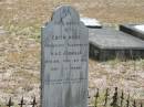 Edith Olive
daughter of
W and E A BAILLS
26 Nov 1910
aged 25 yrs
Mt Walker HistoricPublic Cemetery, Boonah Shire, Queensland