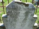 Heinrich WOLFF,
born 4 Jan 1840 died 6 Feb 1905;
Mt Beppo General Cemetery, Esk Shire