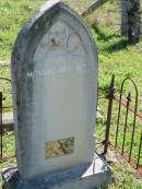 Miechal BLIESNER,
22 Sept 1885? aged 89 years 6 months;
Christine BLIESNER,
16-6-1837 - 10-7-1925;
Mt Beppo General Cemetery, Esk Shire