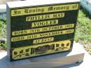 Phyllis May VOGLER,
born 28 Oct 1931 died 18 Nov 2002;
Mt Beppo General Cemetery, Esk Shire