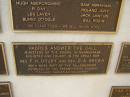 F.H. DRURY
D.A. BROWN
War Memorial, Elsie Laver Park, Mudgeeraba
