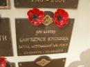 Lawrence KNOCKER; 22-10-1922 - 2-3-2005
War Memorial, Elsie Laver Park, Mudgeeraba
