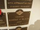 Robert J BLACK; 8-4-1918 - 12-9-2005
War Memorial, Elsie Laver Park, Mudgeeraba