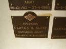 George H SLEEP; 3-6-1930 - 8-4-2007
War Memorial, Elsie Laver Park, Mudgeeraba