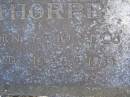 Harry Kenny THORPE,
born 28-3-1905,
died 1-9-1983;
Edith Jean THORPE,
born 7-10-1908,
died 16-3-1983;
Mudgeeraba cemetery, City of Gold Coast
