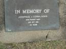 Josephus J. CORNILISSEN,
died 8 Oct 1981 aged 55 years;
Mudgeeraba cemetery, City of Gold Coast