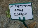 Anna GORDON;
Mudgeeraba cemetery, City of Gold Coast