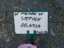 Stephen ARNOLD;
Mudgeeraba cemetery, City of Gold Coast