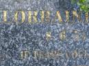 Lorraine THOMPSON,
8-6-53 - 14-11-94;
Mudgeeraba cemetery, City of Gold Coast