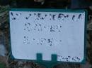 Rainer EMPEN;
Mudgeeraba cemetery, City of Gold Coast